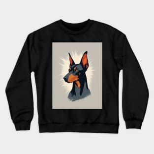 Doberman Dog 3 - Japanese Retro Art Crewneck Sweatshirt